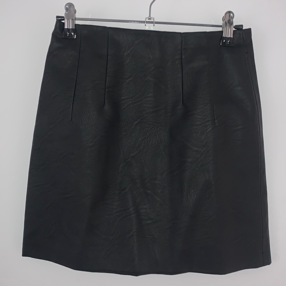 Topshop vegan leather skirt